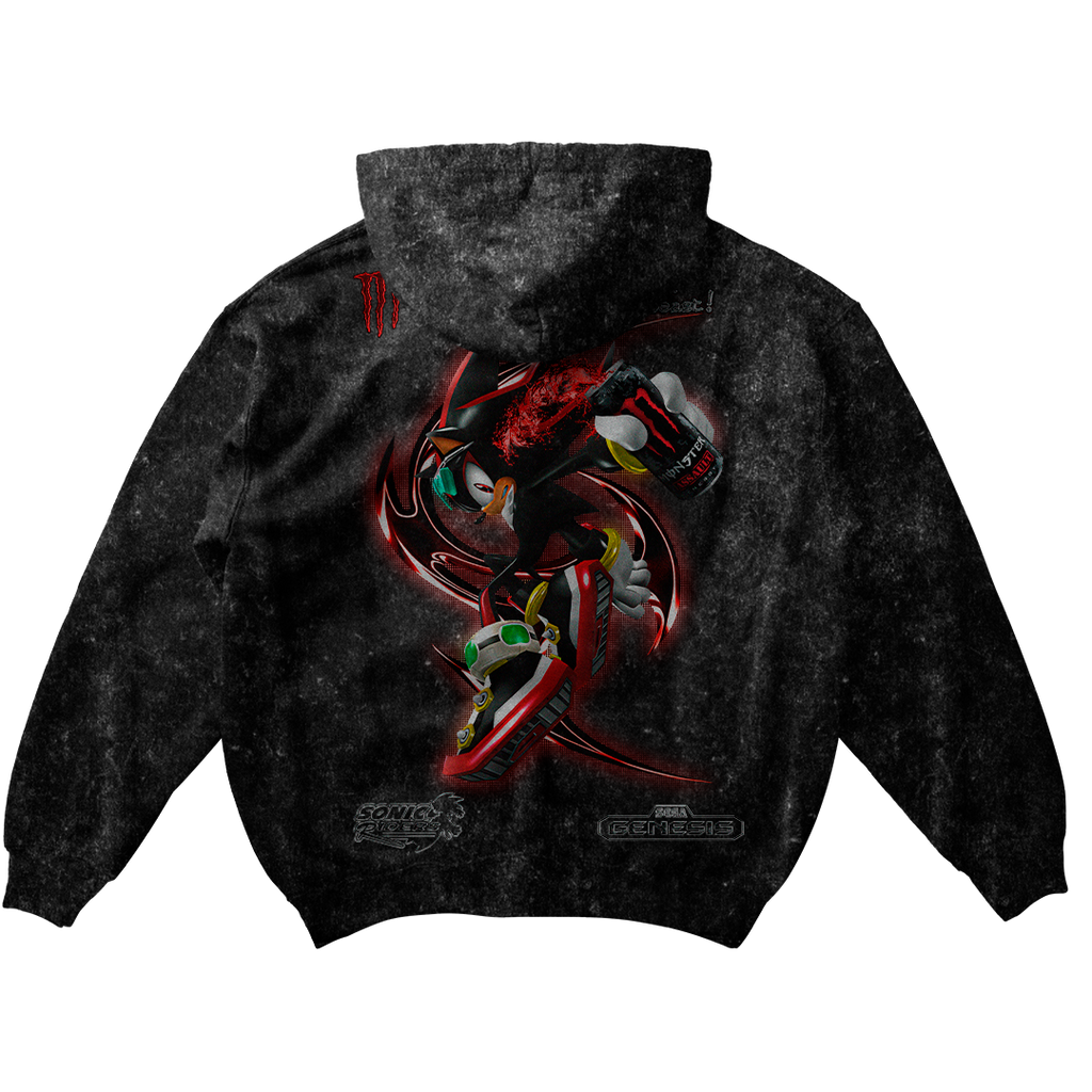 SHADOW X MONSTER ACID BLACK HOODIE