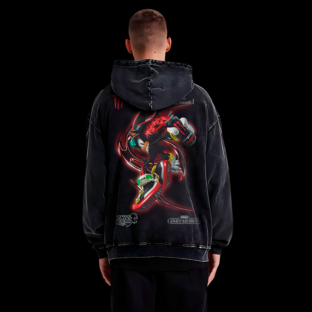 SHADOW X MONSTER ACID BLACK HOODIE