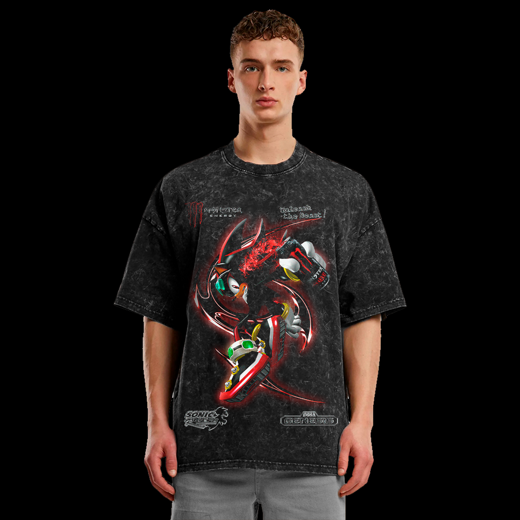 SHADOW X MONSTER ACID BLACK T-SHIRT