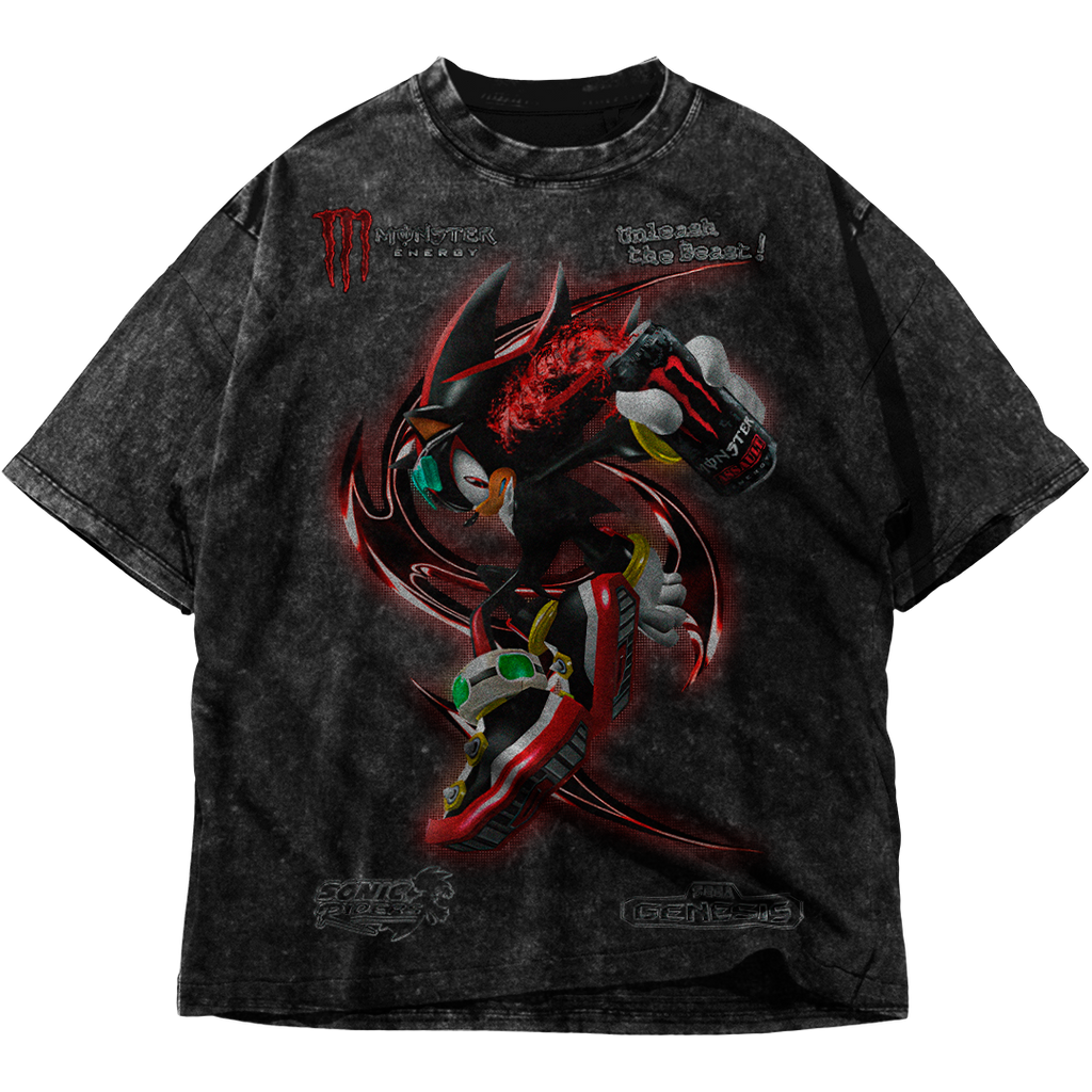 SHADOW X MONSTER ACID BLACK T-SHIRT