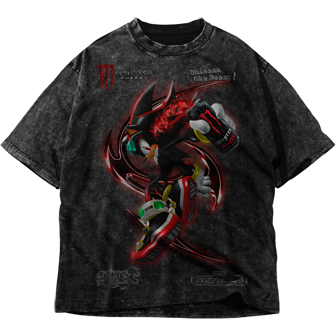 SHADOW X MONSTER ACID BLACK T-SHIRT