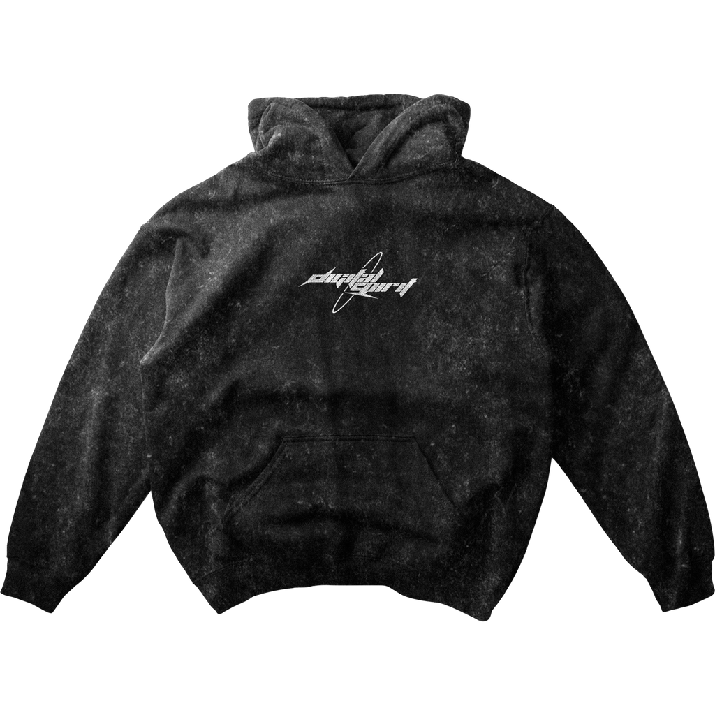 SILVER X WHITE MONSTER ACID BLACK HOODIE